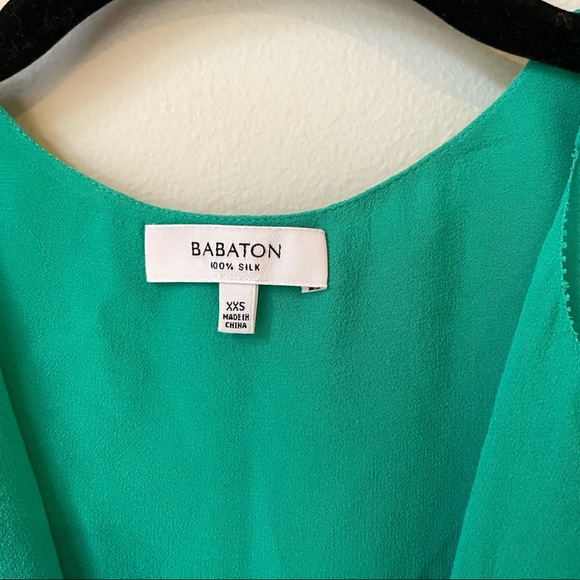 Aritzia Babaton Kelly Green Silk Top | Size XXS - Picture 6 of 6